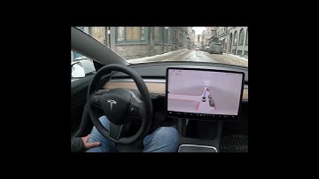 Autopilot Goes Around Pedestrians - Tesla FSD Beta #Shorts