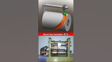 Barrel cam animation ⚙️👩‍🔧 #engineering #animation #mechanical #3d #cad 🔥