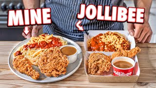 Making Jollibee Fried Chicken and Spaghetti | But Better