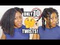 I tried doing ONLY 10 TWISTS on my Thick, Kinky TYPE 4 NATURAL HAIR... instead of my typical 30+😳👀..