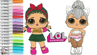 LOL Surprise Dolls Coloring Book Pages Coconut QT and Kitty Queen LOL Surprise Glam Glitter Series