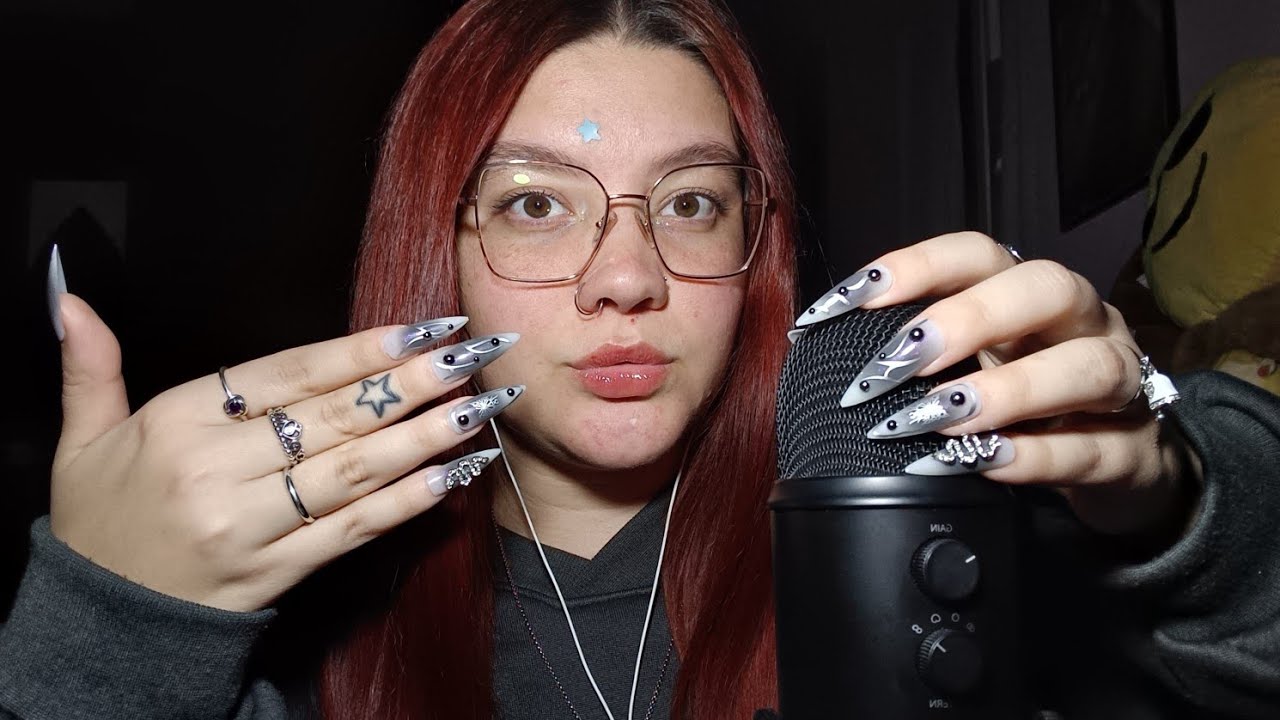 XXL ULTRA LONG NAILS (Mic Scratching, Pensieri Negativi, Ciambellina squishy) 😴💜 | ASMR ITA