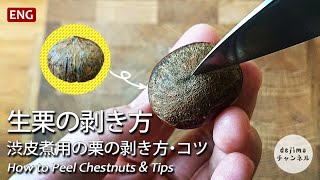 【完全解説】渋皮煮用の生栗の鬼皮の剥き方。　茹でずに、簡単に剥けるコツは栗底にある！How to peel chestnuts #栗　#スマート中華　#栗の剥き方