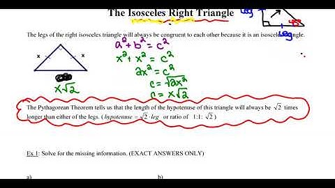 SRT   Isosceles Right Triangle