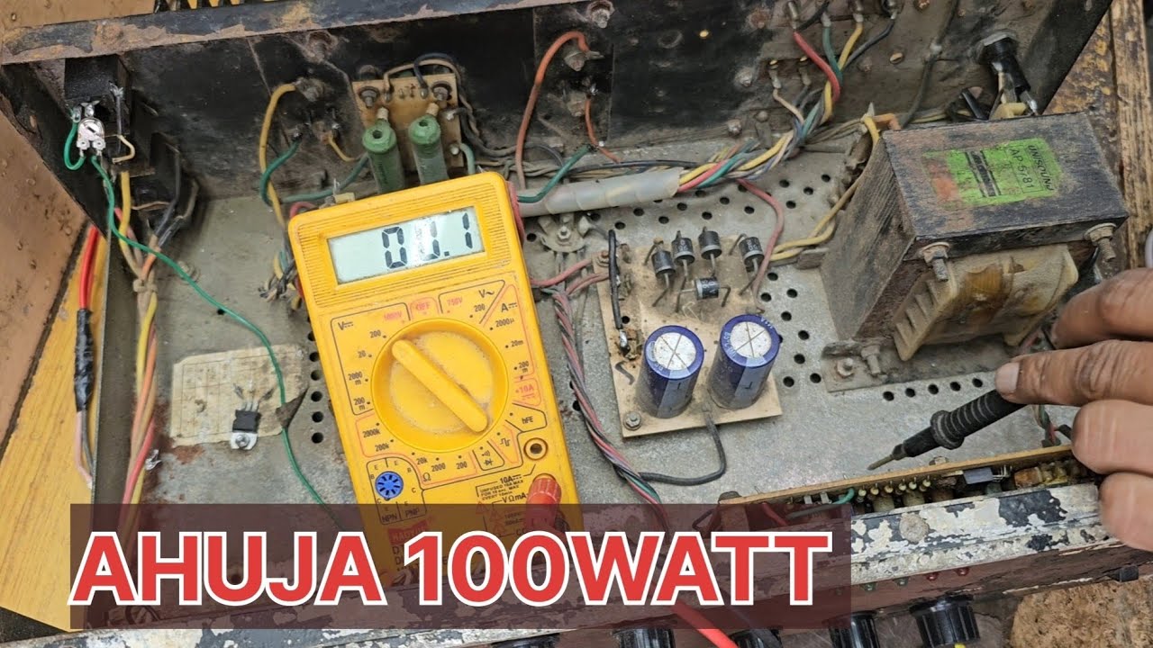 100 Watt Ahuja amplifier repair l unisound amplifier 100 watt repair l आवाज नहीं आ रहा...🤔