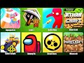 Among Us,Minecraft,Brawl Stars,Bullet Knight,Aquapark io,Craft 2,Bullet Man,Athar Craft