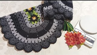 This pair of rugs turned out exactly how I wanted 🖤🩶🤍#crochetrug