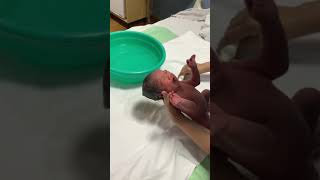 Baby Riri First Bath