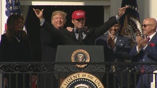 Kurt Suzuki wears MAGA hat during White House visit: raw video