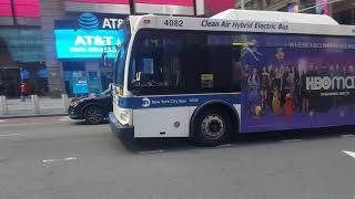 M104 bus in Times Square