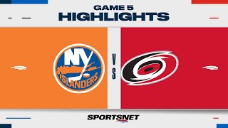 NHL Game 5 Highlights | Islanders vs. Hurricanes  April 30, 2024