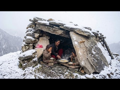 Inside Dolpa’s Coldest Region | A Family’s Real Experience Living in Nature, Caves & Tents🌧️🌧️🌧️
