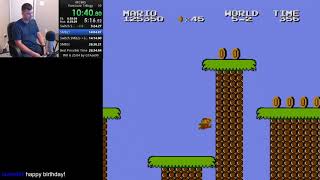 Famicom Trilogy in 26:00 on my 26th Birthday!
Just started attempts today and already a pretty nice PB. Most timesave will come from SMB3 for sure. Shoutouts to darbian for the raid during SMB2J PogChamp . Also, funny coincidence the timer stopped on 26:00.94 cause Its my 26th Birthday and I was born in 1994 Kreygasm Watch live at https://www.twitch.tv/roylt Famicom Trilogy in 26:00 on my 26th Birthday!