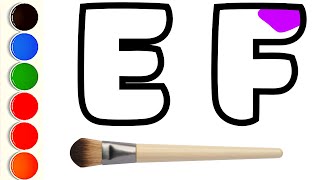 ABC English Alphabet Draw and Color | ABC Learn | Capital letter #abcd #abcdrhymes