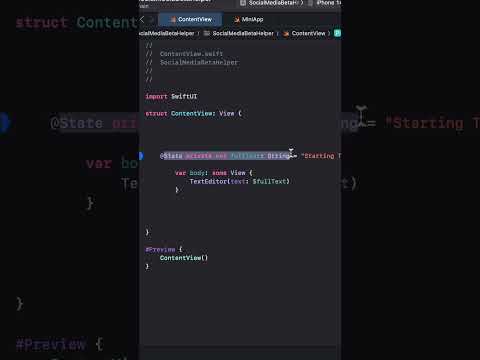 Adding text editor in SwiftUI #SwiftUI #iosDevelopment #Shorts