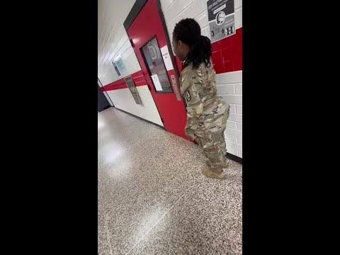 Solider surprises sister at Hephzibah High School