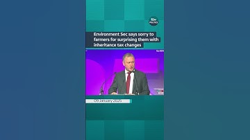 Environment Sec says sorry to farmers for surprising them with inheritance tax changes #itvnews