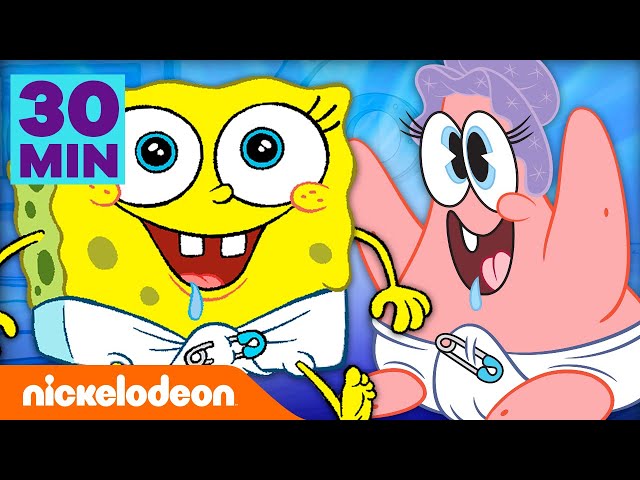 SpongeBob | Momen Bayi Paling Lucu selama 30 Menit! | Nickelodeon Bahasa class=