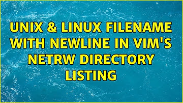 Unix & Linux: filename with newline in vim