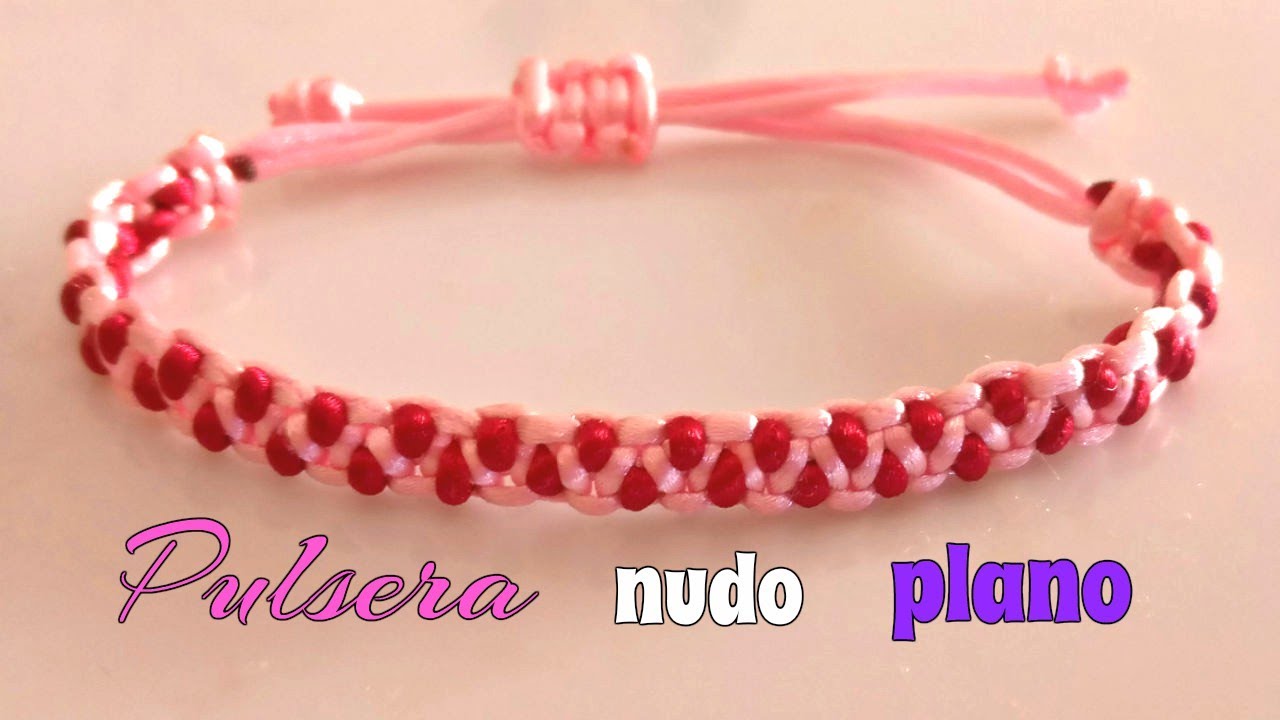 PULSERA de NUDO BÁSICO MACRAME/ a - YouTube