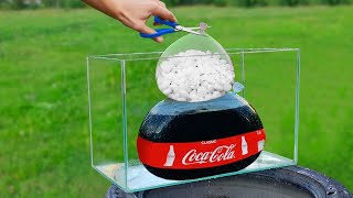 Coca Cola VS Ball of Baking Soda Experiment