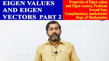 Eigen values and Eigen vectors Part 2 | Dept. of Mathematics | Christ OpenCourseWare