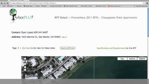 How to view an RFP in ArborPLUS