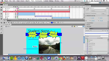 Building a Flash Website -  Step 3 add ActionScript and Buttons