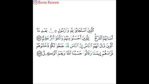 القارئ ماهر المعيقلي - سورة آل عمران - من الآية 172 إلى الآية 173