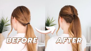 Ponytail Hack: How to INSTANTLY Add Volume to Your Ponytail (Quick and Easy Hairstyles)