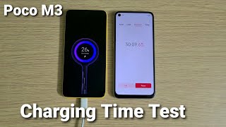 Poco M3 6000mAh Battery Charging Time Test