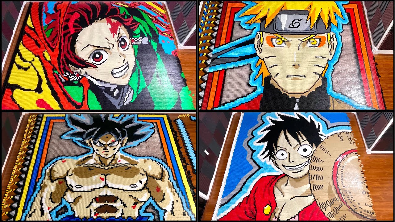 Anime in 1,000,000 DOMINOES! Ultimate Compilation!