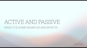 Active and Passive Voice