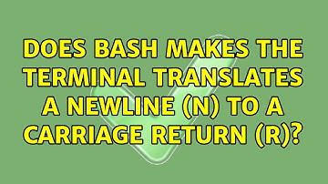 Does bash makes the terminal translates a newline (n) to a carriage return (r)? (2 Solutions!!)