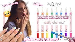 TRYING THE VIRAL NAIL ART INK PENS FROM DAILY CHARME | WEIRDEST NAIL PRODUCT I HAVE EVER USED