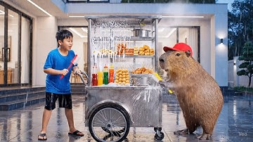 Capy cùng anh giúp bà rửa xe cá viên chiên và cái kết #capybara