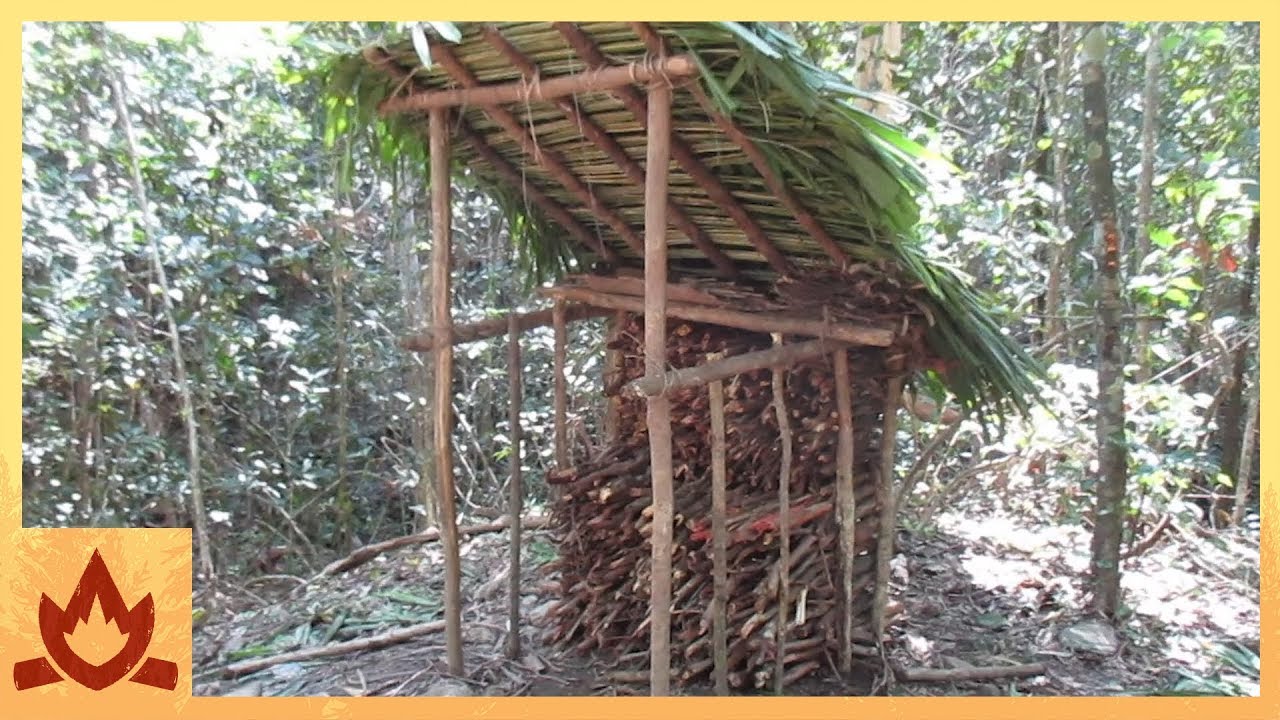 Primitive Technology: Wood shed and Native bee honey