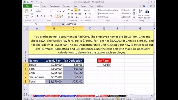 Excel 2010 Business Math 09: Summarize Formula Inputs, Formulas & Stylistic Number Formatting