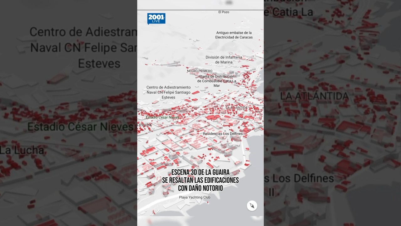 Mapa 3D revela un 29.7% de edificaciones afectadas en Catia La Mar