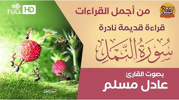 سورة النمل  قراءة نادرة قديمة للقارئ عادل مسلم || جودة عالية