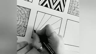 Seis patrones fáciles de zentangle art 🎨 zentangle para principiantes