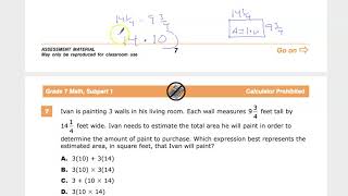 Question 7 - Grade 7 Math  - TNReady Practice Test