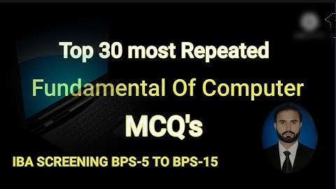 Top 30 Fundamental of Computer MCQ | Computer Fundamental Basic MCQS