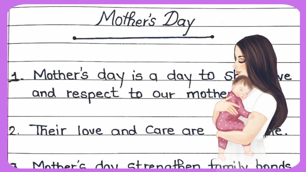 10 Lines On Mother's Day In English |Essay On Mother's Day |Mother's Day Special | Writely Education