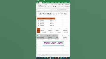 Cara Merubah Tabel Vertikal Ke Horisontal Di Excel dengan Rumus Transpose #SHORTS