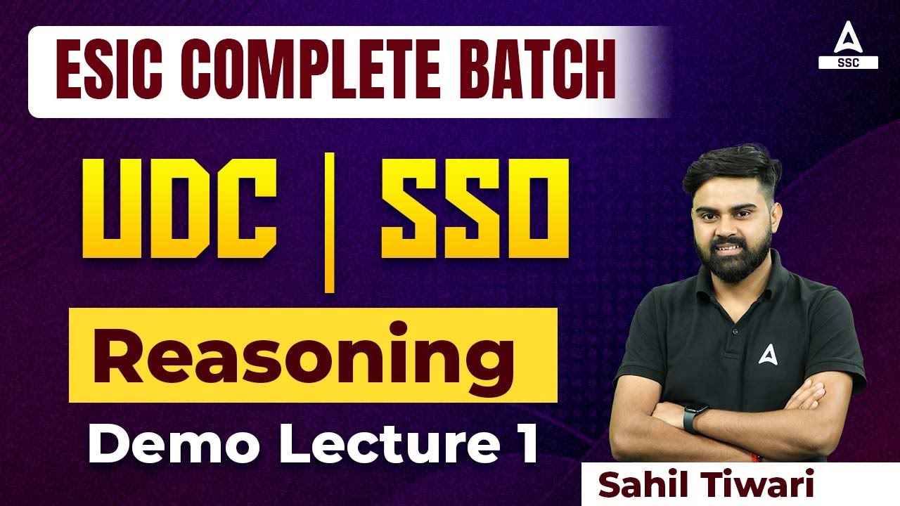 ESIC Recruitment 2023 | ESIC Reasoning Class by Sahil Tiwari | Demo Lecture 1