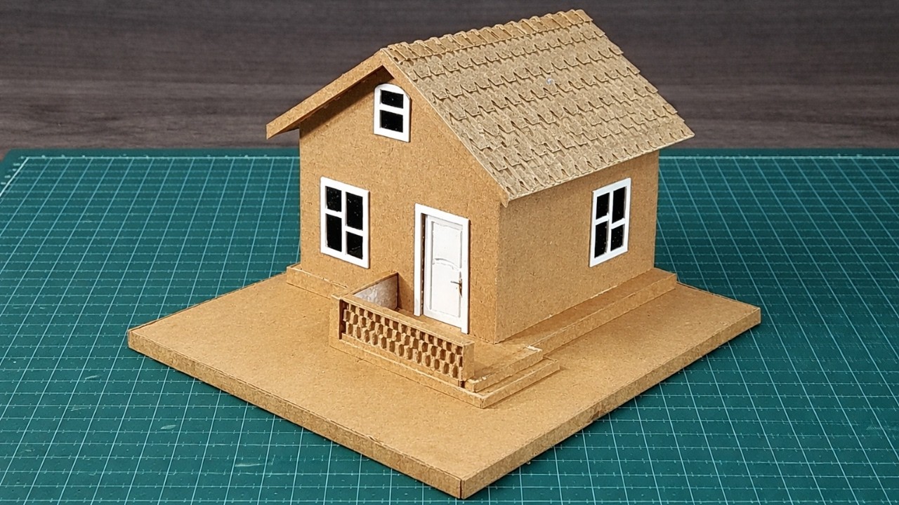 How To Make a Beautiful Small DIY Cardboard House | Miniature Craft