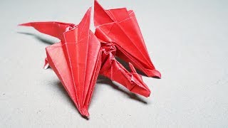 Origami Dragon Nargacuga (Saku)  Paper Folding / Papier Falten / 종이접기  Paper Crafts 1101 おりがみ