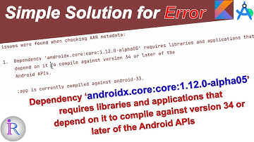 Fix "..requires libraries and applications that depend on it to compile against version 34 or later"