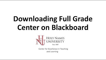 Downloading Grades on Blackboard